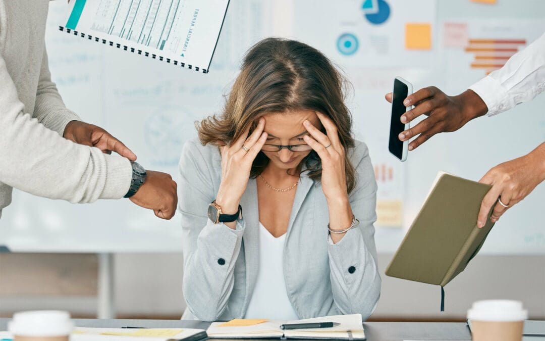 Stressad person