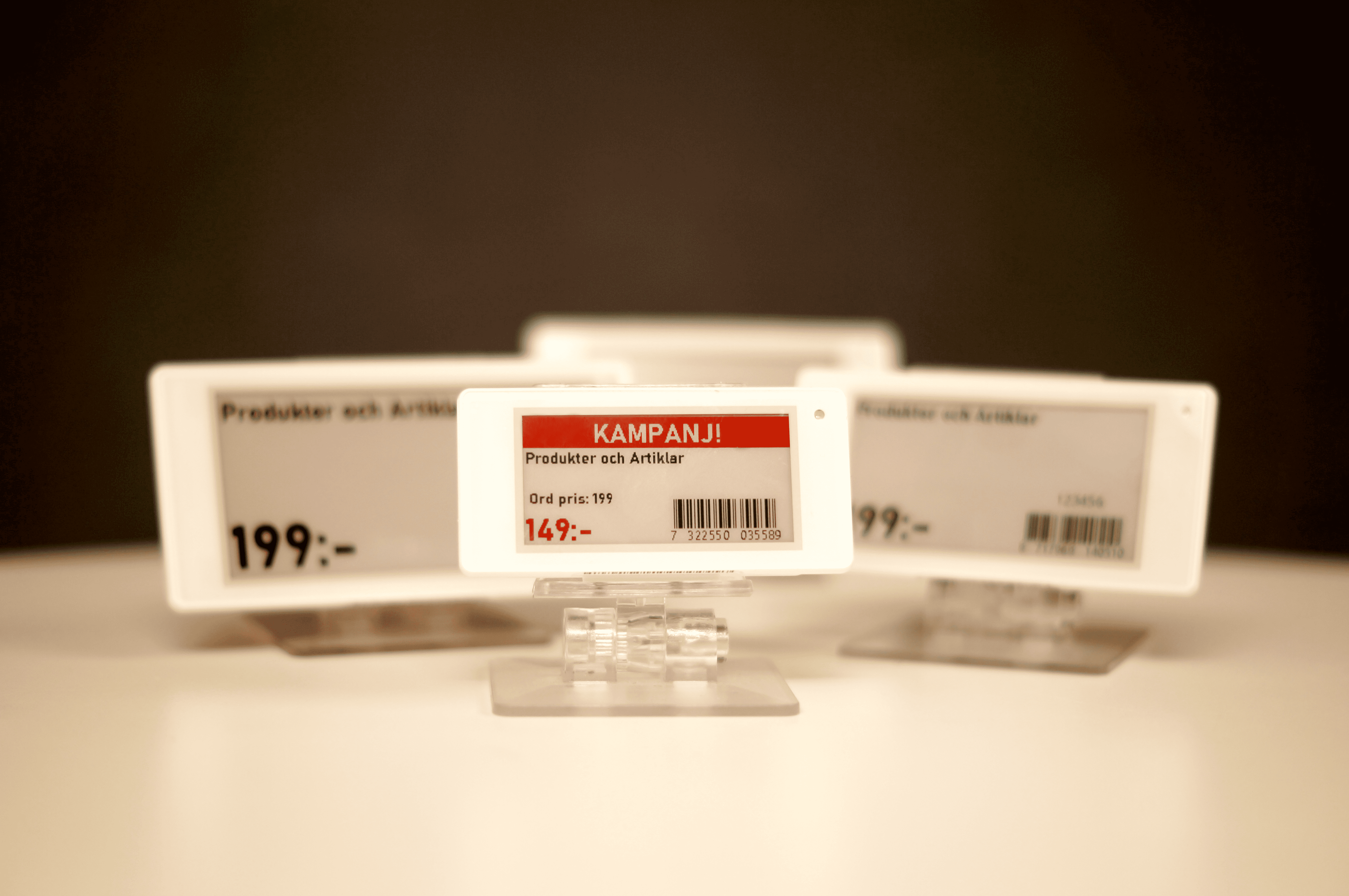 Crona hyllkantsetikett