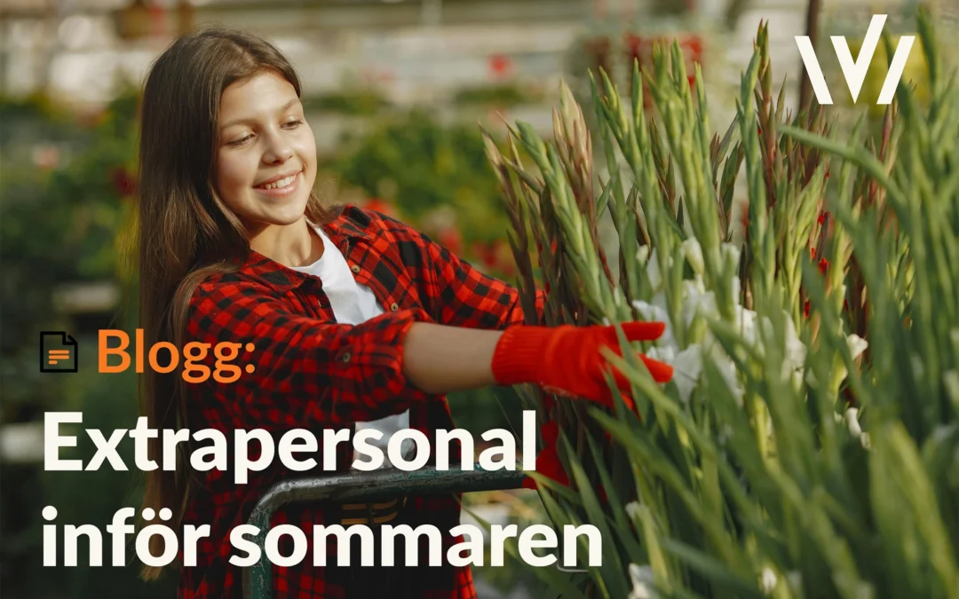 Kvinna som jobbar extra under sommaren