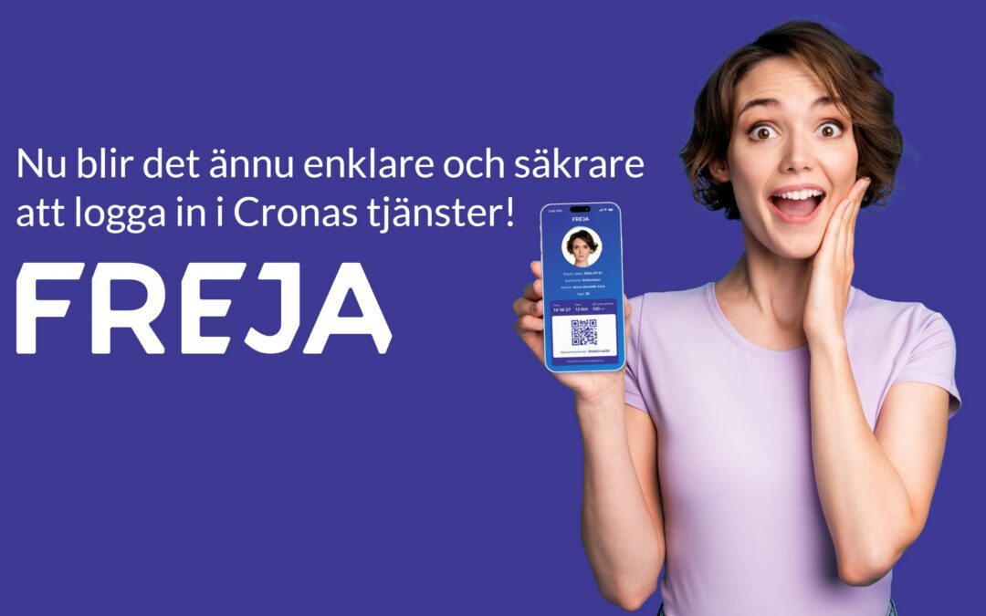Crona inför Freja eID, ännu en säker digital inloggningsmetod.